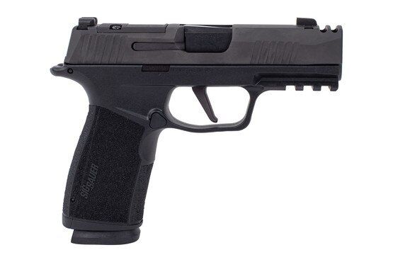 Sig Sauer optic-ready 9mm pistol with X-Ray 3 Day/Night sights, black.